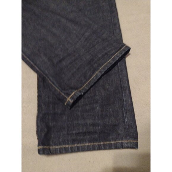 Jacob Davis Evan Slim Straight Leg Blue Denim Jeans True Size Is 42x35 Cotton - Picture 6 of 13